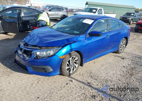 2017 Honda Civic Ex z USA, uszkodzony, nr VIN 2HGFC2F70HH564757